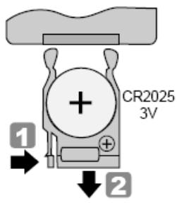 BRANDT DVDPSX2E1L - Installer la pile dans la télécommande - 1