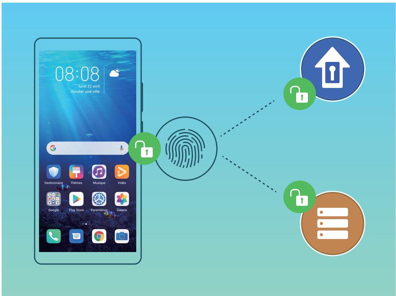 HUAWEI nova 5st - Reconnaissance d'emploi digitale : pour une navigation plus rapide et une sécurité renforcée - 1