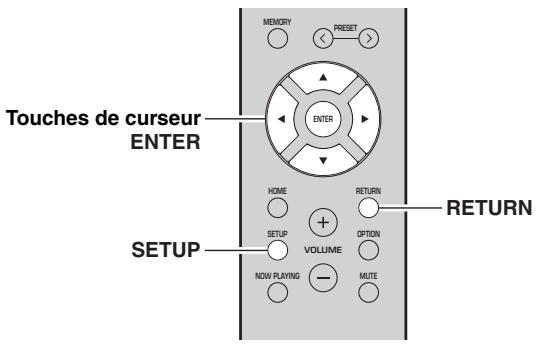 YAMAHA FMUSICCSTRN402BLACK - Configuration des diverses fonctions (menu SETUP) - 1