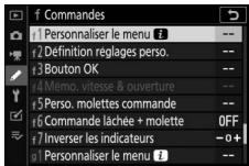 NIKON Z6 - Personnalisation du menu i - 1