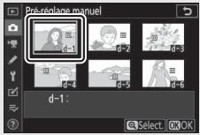 NIKON Z6 - Pré-réglage manuel : sélection d'un pré-réglage - 1