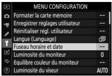 NIKON Z6 - Choix d'une langue et réglage de l'horloge - 4