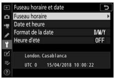 NIKON Z6 - Choix d'une langue et réglage de l'horloge - 5