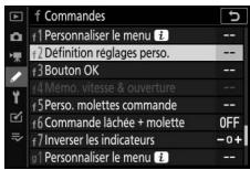 NIKON Z6 - Sélectionnez le réglage personnel F2 - 1