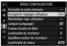 NIKON Z6 - Sélectionnez enregistrer règles utilisateur. - 1