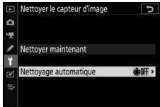 NIKON Z6 - Sélectionnez nettoyage automatique. - 1