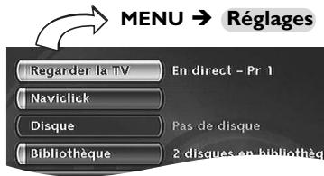 THOMSON DTH8654-64 - Options du disque - 1