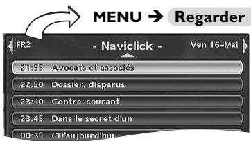 THOMSON DTH8654-64 - Consulter les programmes TV à l'aide de naviclick - 1