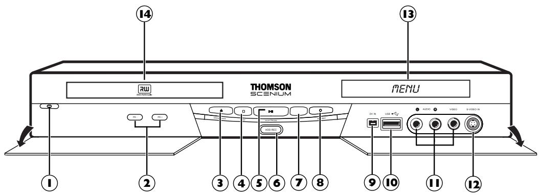 THOMSON DTH8654-64 - La façade de votre enregistrateur - 1