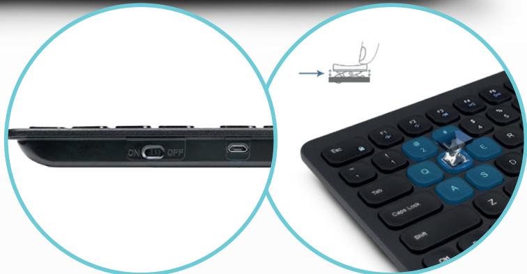 URBANFACTORY BBKO1UF - ONLEE Clavier Compact Bluetooth avec batterie intégrée - 6