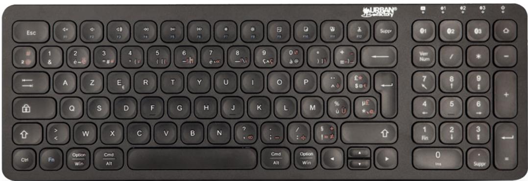 URBANFACTORY BBKO1UF - ONLEE Clavier Compact Bluetooth avec batterie intégrée - 2