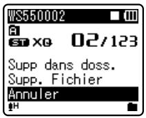 OLYMPUS WS-550M - Annulation de la fonction de lecture à répétition du segment - 3