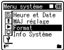 OLYMPUS WS-550M - Appuyez sur la touche + ou - pour choisir l'onglet [menu système] - 1