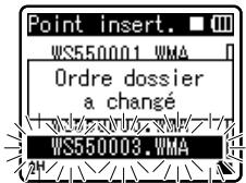 OLYMPUS WS-550M - Réorganisation des fichiers [remplacer] - 5