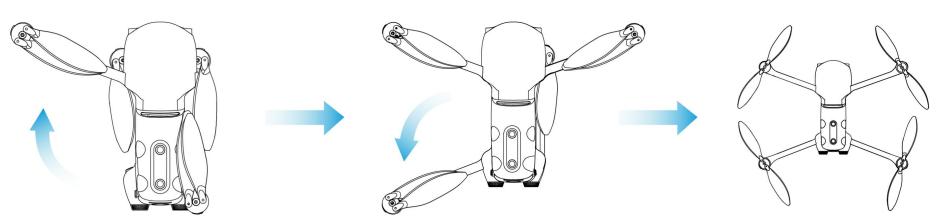AUTEL ROBOTICS EVO i - Dépliage des bras et des hélices - 1