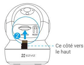 EZVIZ H6C - Installation de la carte microsd (facultatif) - 2