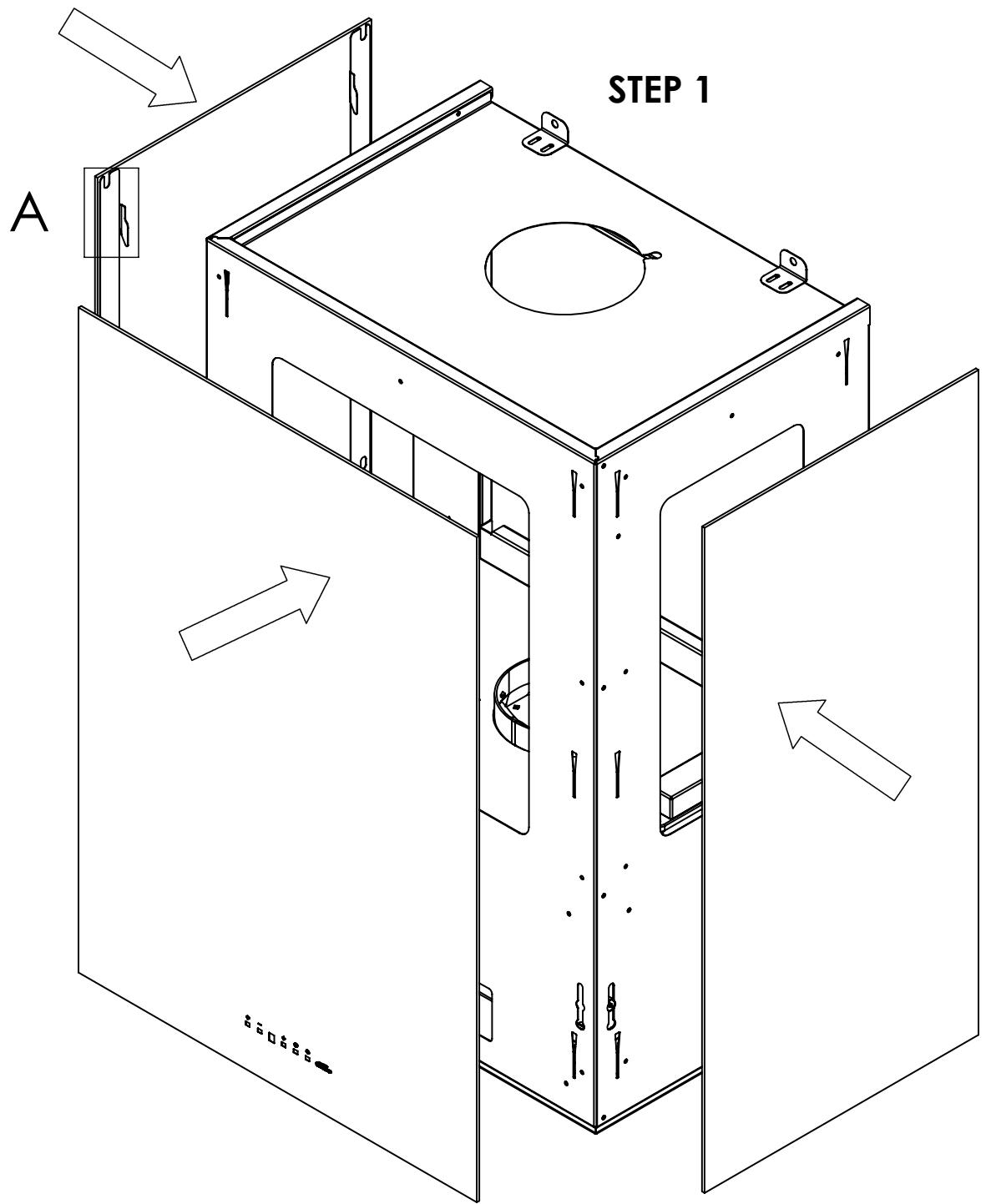 FALMEC Laguna 1411 - ISTRUZIONI DI MONTAGGIO VETRO LAGUNA MOUNTING INSTRUCTION LAGUNA GLASS - 1