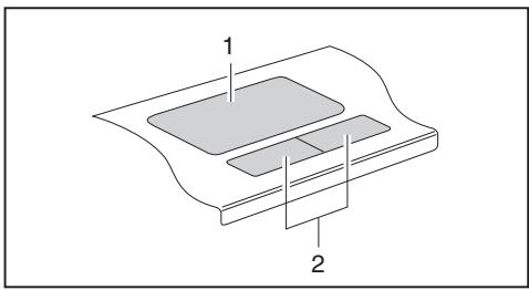 FUJITSU Amilo XA 2528-P6010 - Touchpad e teclas do Touchpad - 2