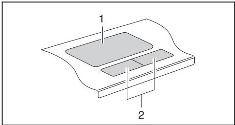 FUJITSU Amilo XA 2528-P6010 - Touchpad and touchpad buttons - 2