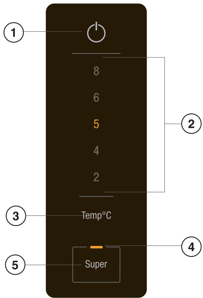 HOTPOINT XH9T2ZXOJZ - Configuración de temperatura del REFRIGERADOR - 1