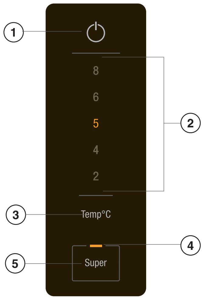 HOTPOINT XH9T2ZXOJZ - FRIDGE temperature setting - 1