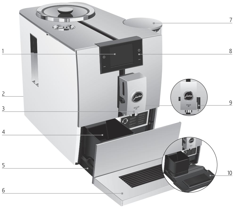 JURA ENA8FULLBLACKK - Éléments de commande - 1