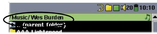 ARCHOS AV400 - Naviguer dans la structure de repertoires - 1