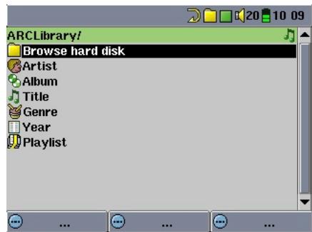 ARCHOS AV400 - L'ARCLibrary (navigation par album, artiste ou titre de chanson) - 1
