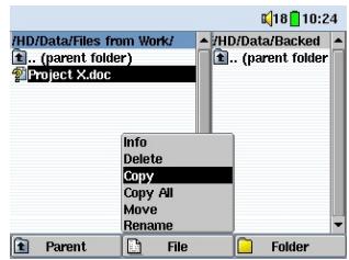 ARCHOS AV400 - Copier et transférer des fichiers ou des repertoires - 5