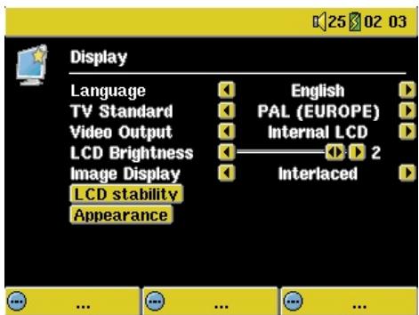 ARCHOS AV400 - Paramètres d'affichage - 2