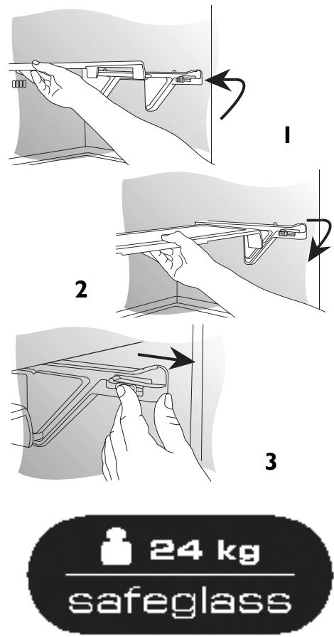 LADEN SC 195 - Modification de la position des clayettes : - 1