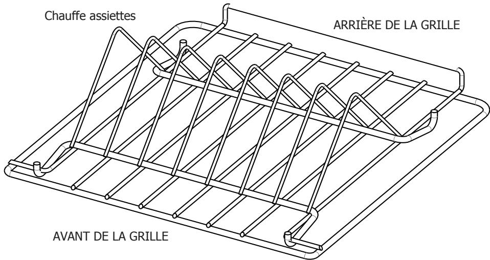 STOVES GOURMET 90 DFT WHITE - Pour installer le porte-assiettes : - 1
