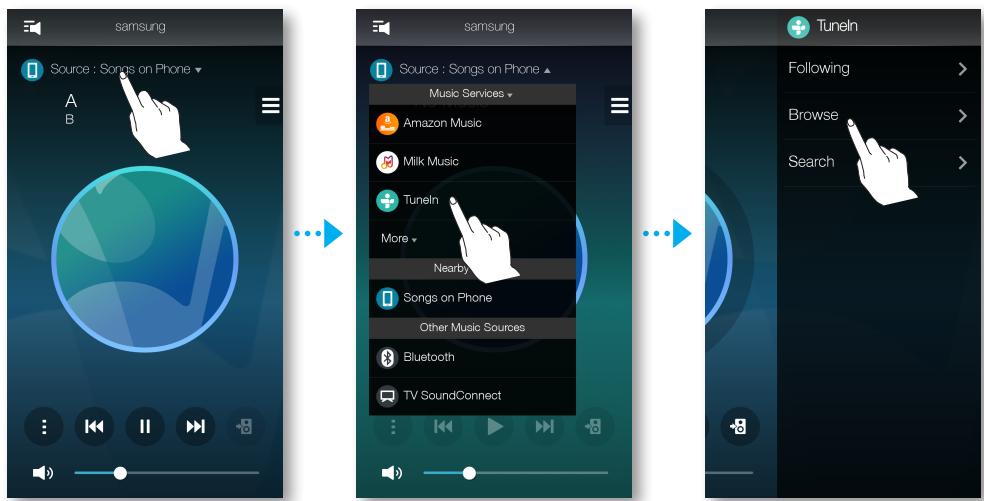SAMSUNG WAM7500 - Écouter la radio Internet - 1