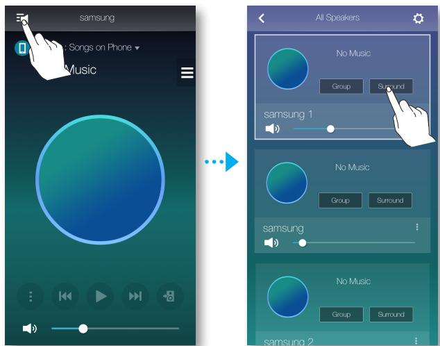 SAMSUNG WAM7500 - Réglage du mode de son ambiophonique - 1