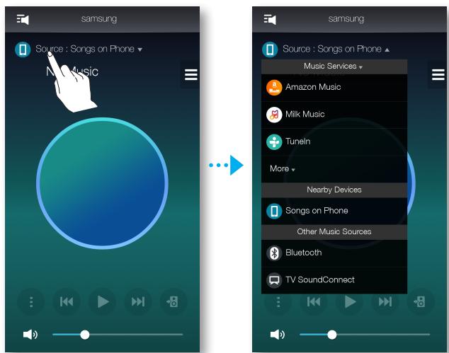 SAMSUNG WAM7500 - Commuter la source d'entrée - 1