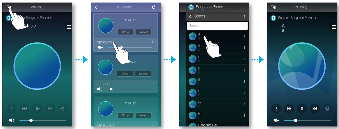 SAMSUNG WAM7500 - Sélection de l'appareil - 1