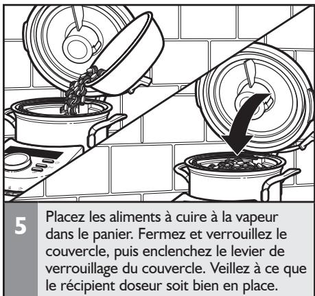 KITCHENAID KCFO104EBK5S - Utilisation des paniers-vapeur - 5