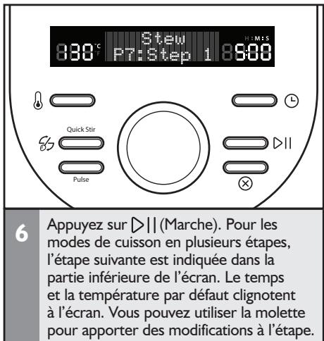 KITCHENAID KCFO104EBK5S - Utilisation des MODES de cuisson automatiques - 6