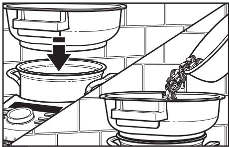KITCHENAID KCFO104EBK5S - Utilisation des paniers-vapeur supérieur et/ou inférieur - 4