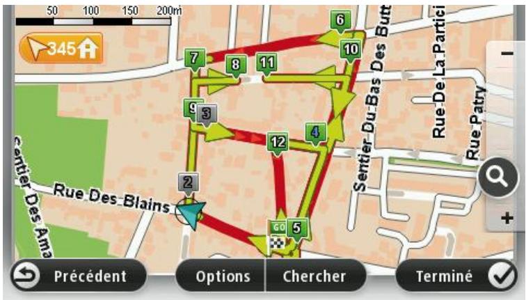 TOMTOM PRO 5150 TRUCK LIVE - Ignorer des étapes avec la carte - 1