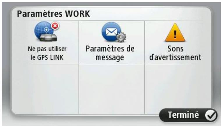TOMTOM PRO 5150 TRUCK LIVE - Paramètres WORK - 1