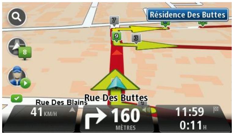 TOMTOM PRO 5150 TRUCK LIVE - Ignorer des étapes avec la carte - 5
