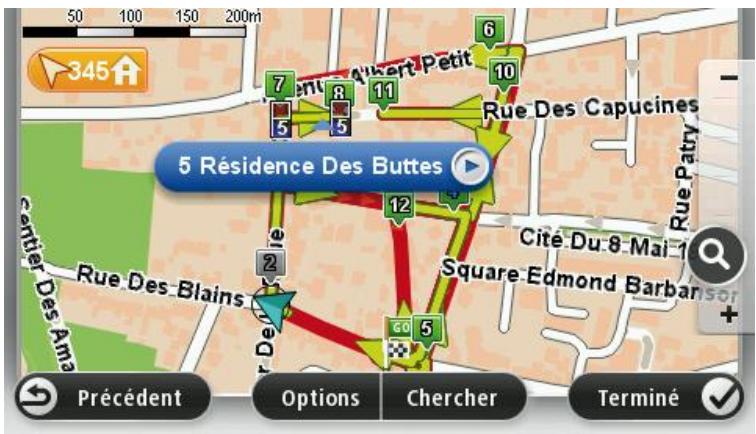 TOMTOM PRO 5150 TRUCK LIVE - Ignorer des étapes avec la carte - 2