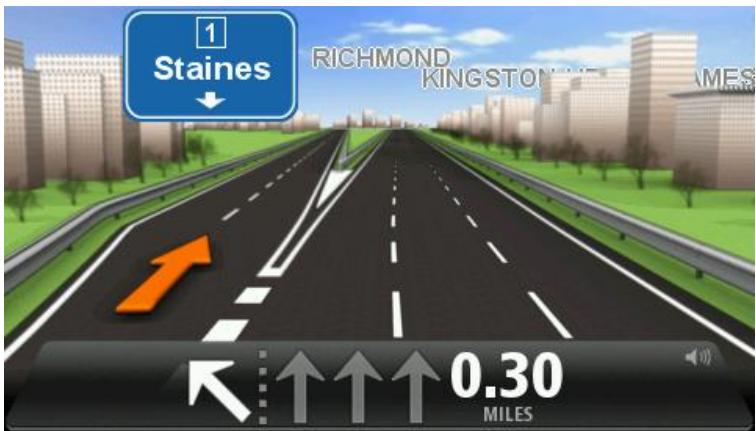 TOMTOM PRO 5150 TRUCK LIVE - Utiliser le guidage sur changement de voie - 1
