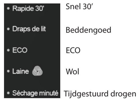 THOMSON THTD9SHPCCSSECHE-LINGE - Programma knoppen - 2