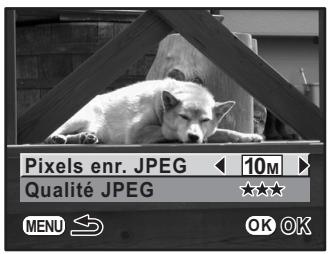 PENTAX KM+KC+2 OBJ.+FT+4GO - Changement du nombre de pixels enregistrés et du niveau de qualité (redimensionner) - 4