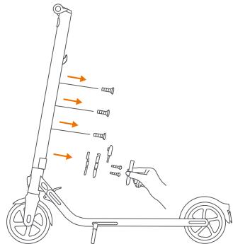 NINEBOT F45E - Installing a Second Battery Pack (optional) - 1