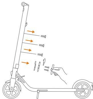 NINEBOT F45E - Instalar una segunda batería (opcional) - 1