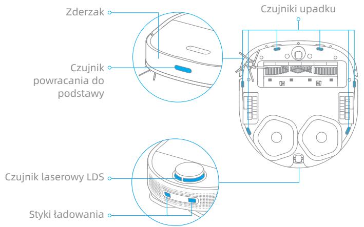 DREAME ASPI-ROBOTW10 - Czujniki robota i styki tadowania - 1