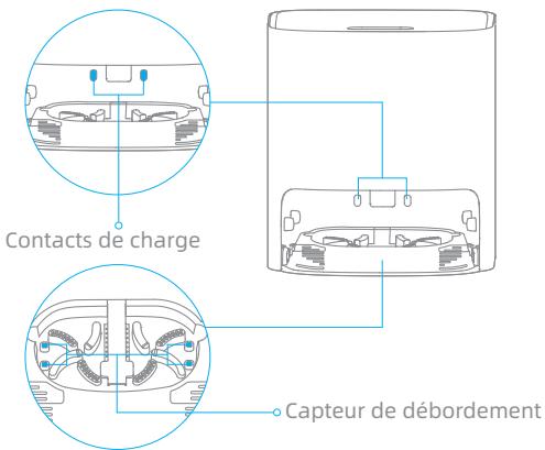 DREAME ASPI-ROBOTW10 - Capteurs et contacts de charge du robot - 2